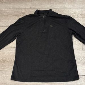 Mizzen Main Sweater Mens XL Grey 1/4 Zip Performance Pullover Preppy Golf Casual
